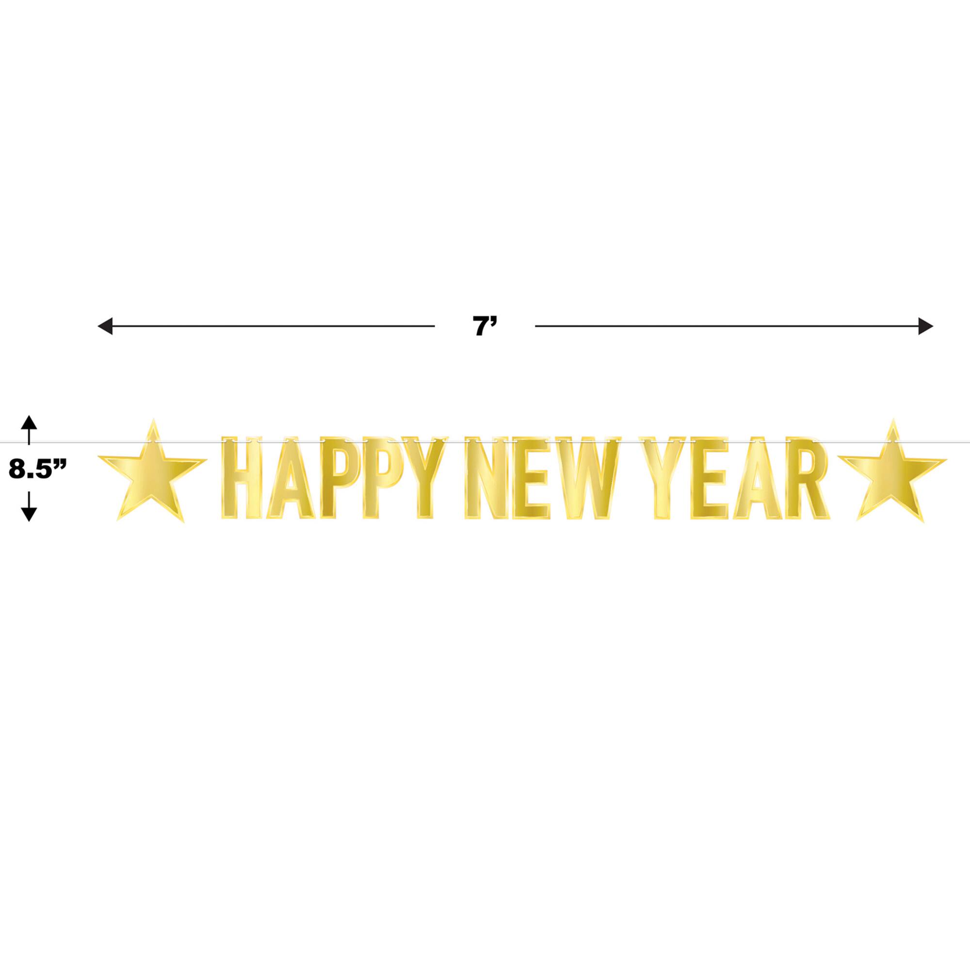 Beistle 7ft. x 8.5" Gold Foil Happy New Year Streamer